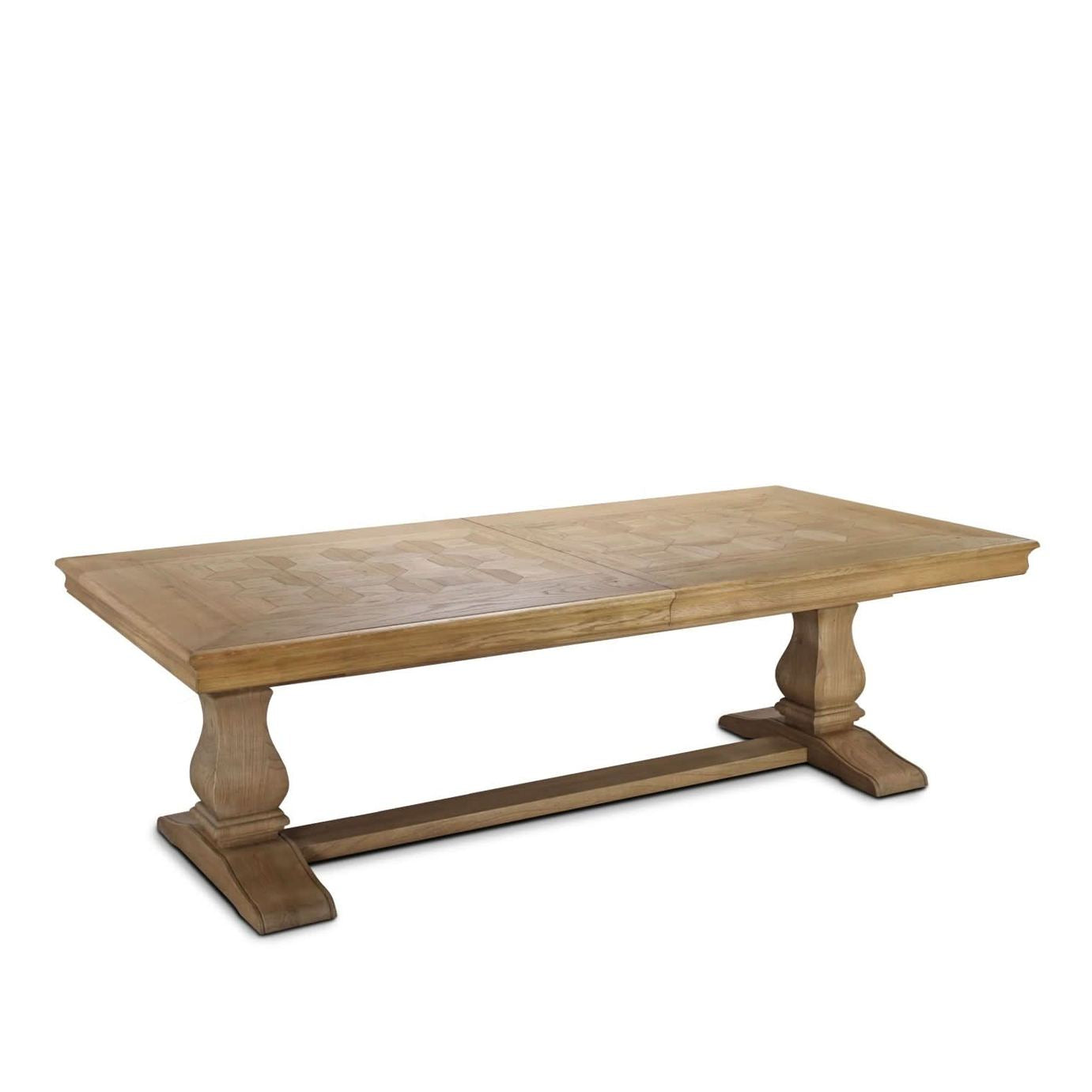 Keiichi Bath Extending Oak Parquet Top Dining Table - 250-350cm   Nicholas John Interiors