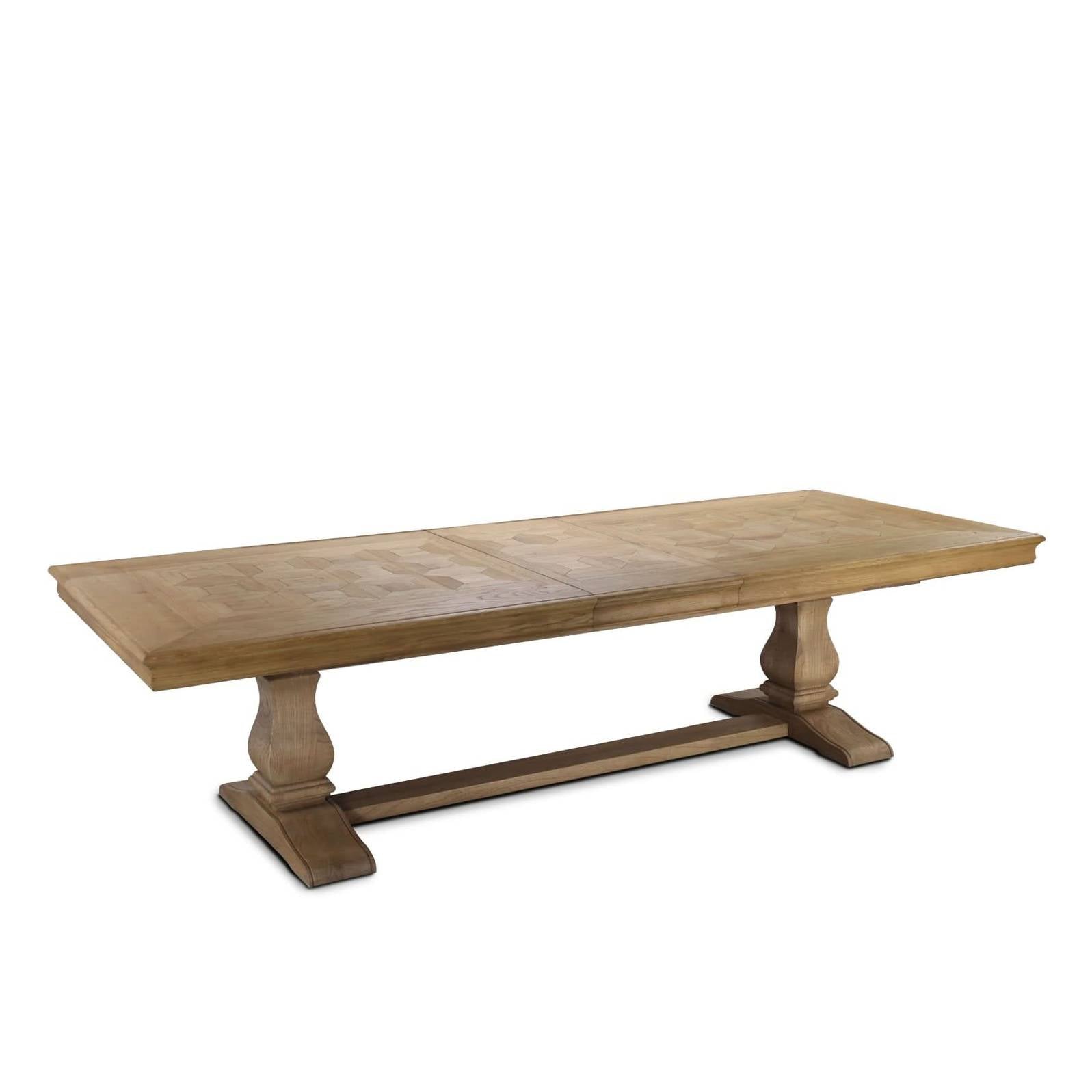 Keiichi Bath Extending Oak Parquet Top Dining Table - 250-350cm   Nicholas John Interiors