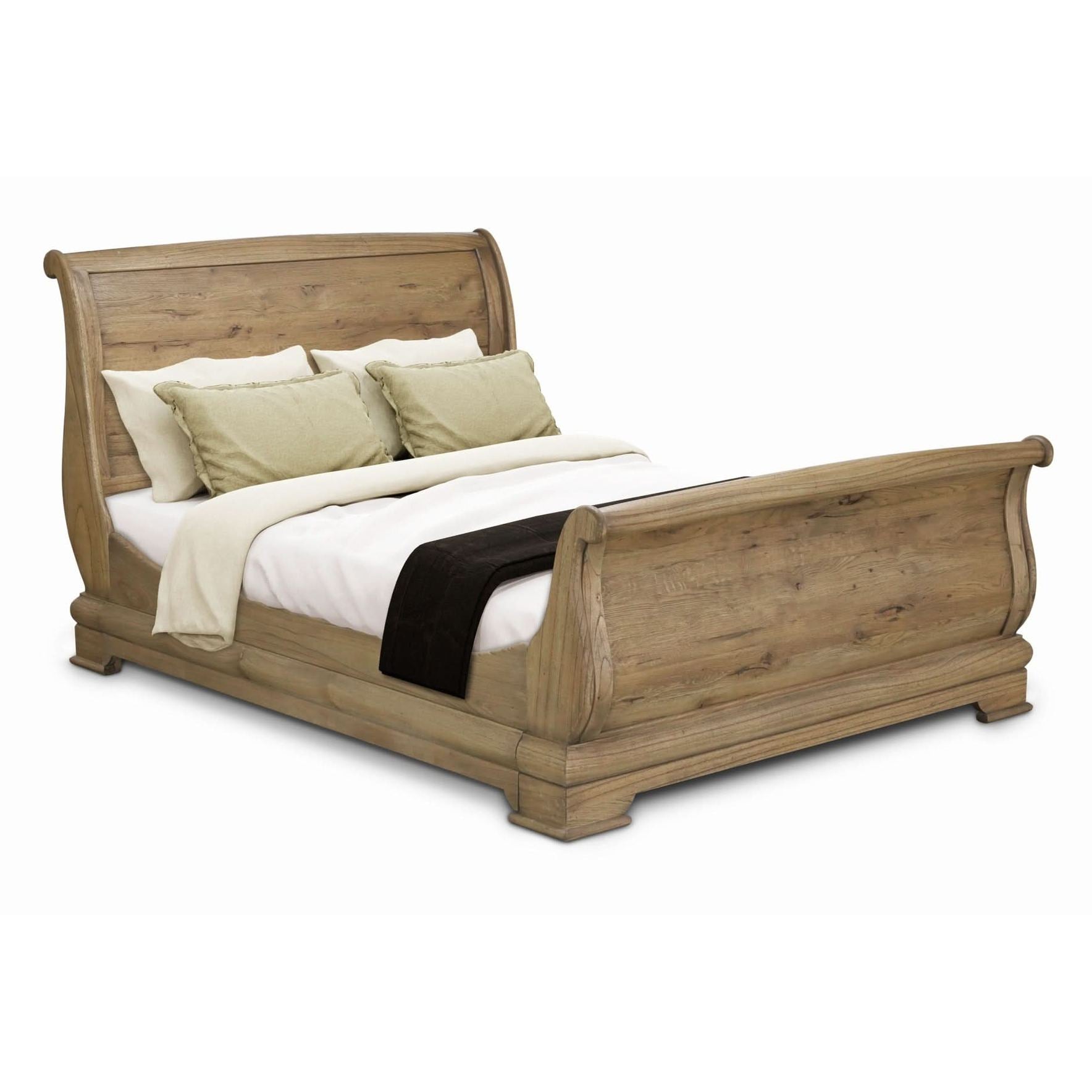 Keiichi Fulbrook Oak King Size Sleigh Bed   Nicholas John Interiors