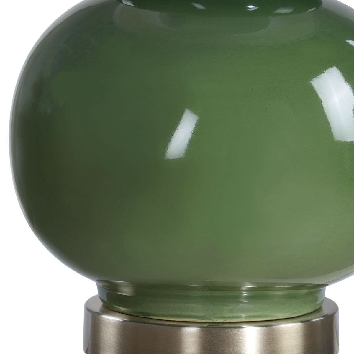 Keiichi Delaunay Table Lamp in Green   Nicholas John Interiors