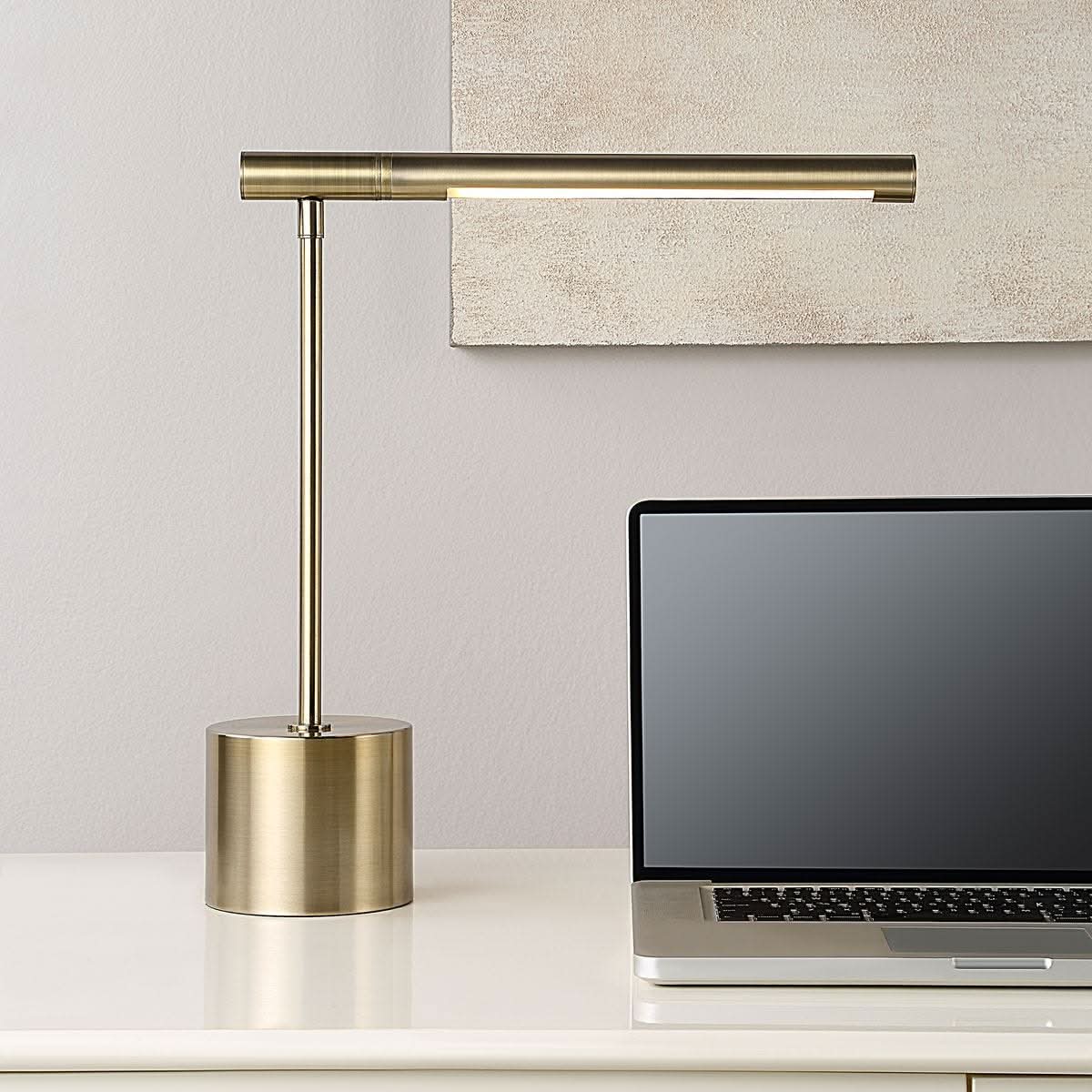 Keiichi Zara Desk Lamp in Brass   Nicholas John Interiors