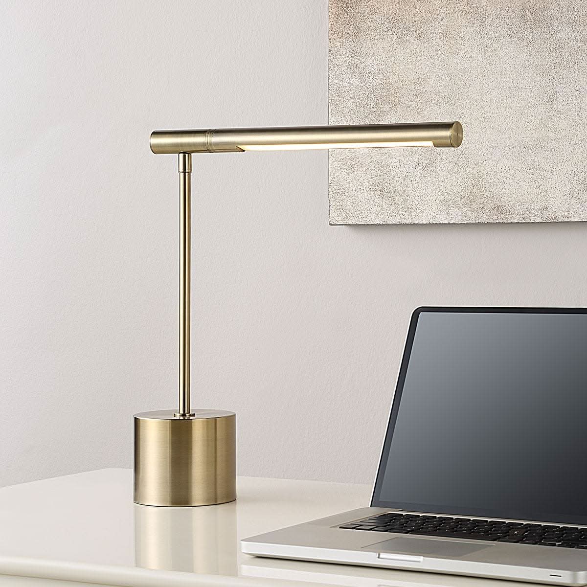Keiichi Zara Desk Lamp in Brass   Nicholas John Interiors