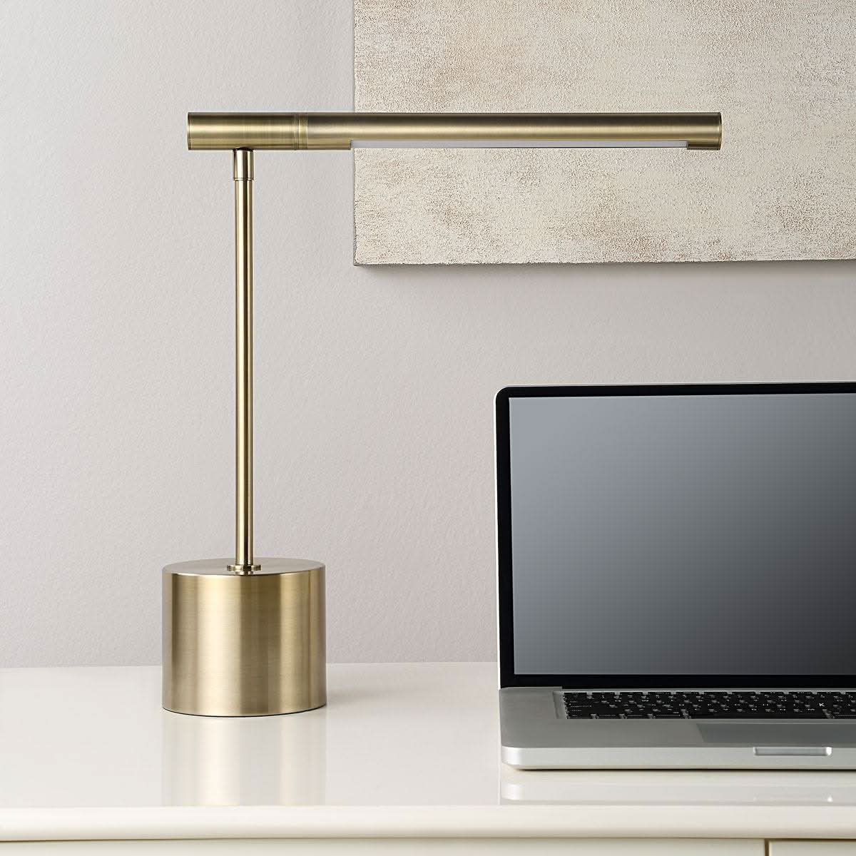 Keiichi Zara Desk Lamp in Brass   Nicholas John Interiors