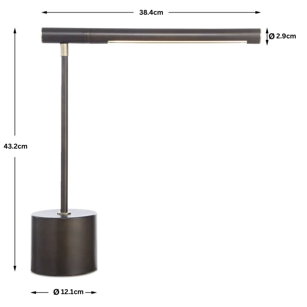 Keiichi Zara Desk Lamp in Bronze   Nicholas John Interiors