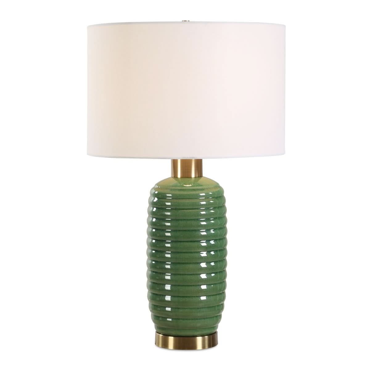 Keiichi Oakley Table Lamp in Green   Nicholas John Interiors
