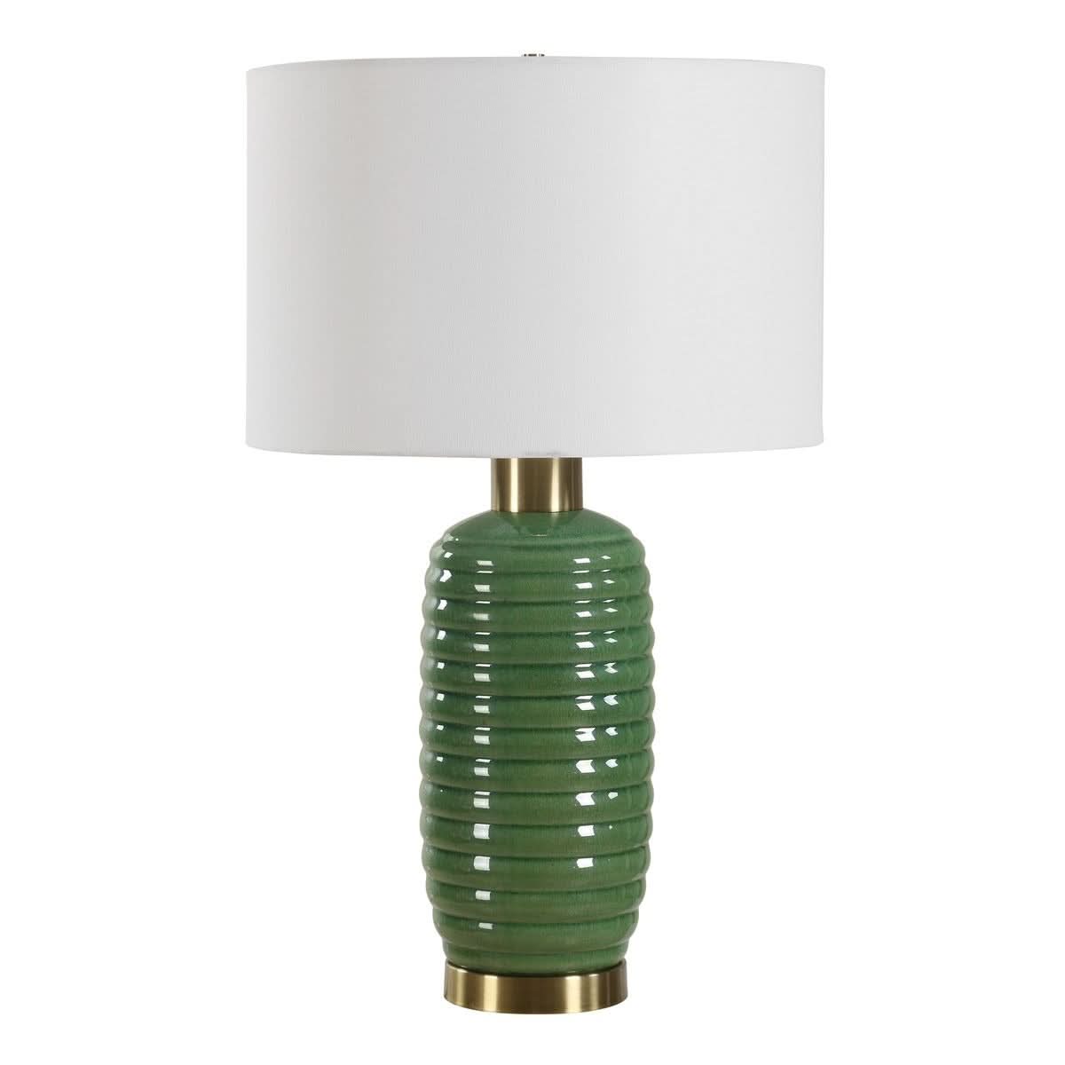 Keiichi Oakley Table Lamp in Green   Nicholas John Interiors