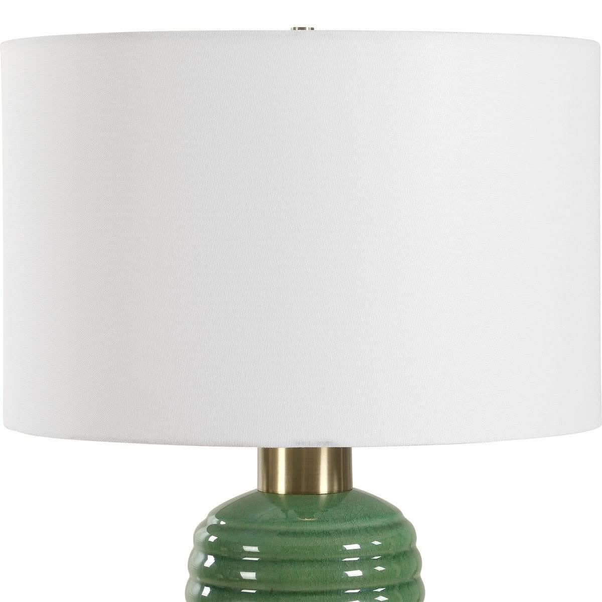 Keiichi Oakley Table Lamp in Green   Nicholas John Interiors