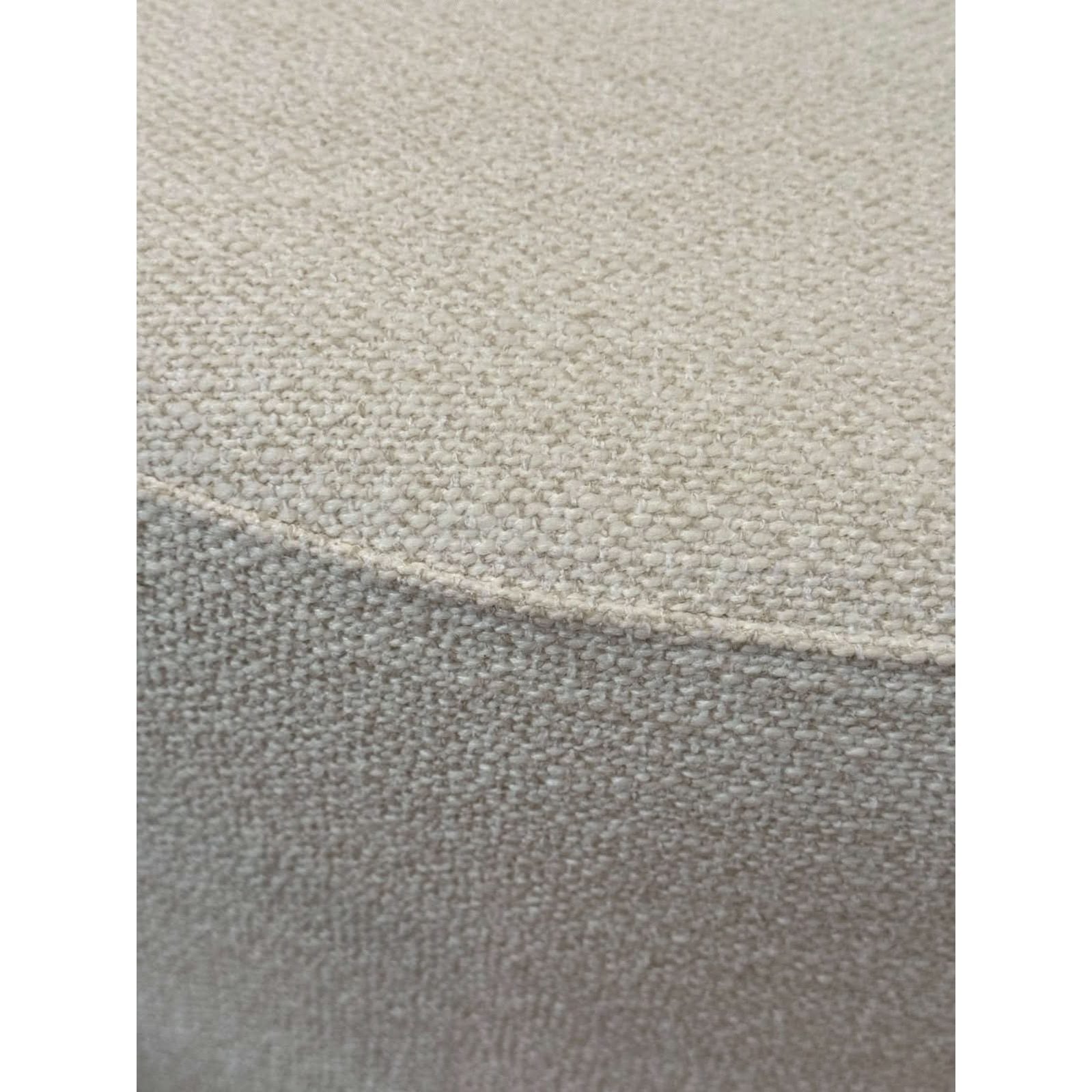 Keiichi Round Footstool in Off-White   Nicholas John Interiors