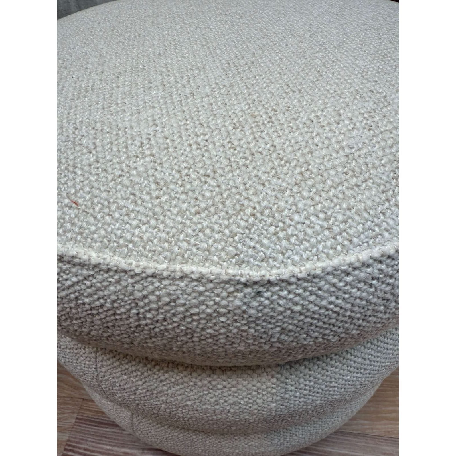 Keiichi Cloud Round Stool in Off-White   Nicholas John Interiors