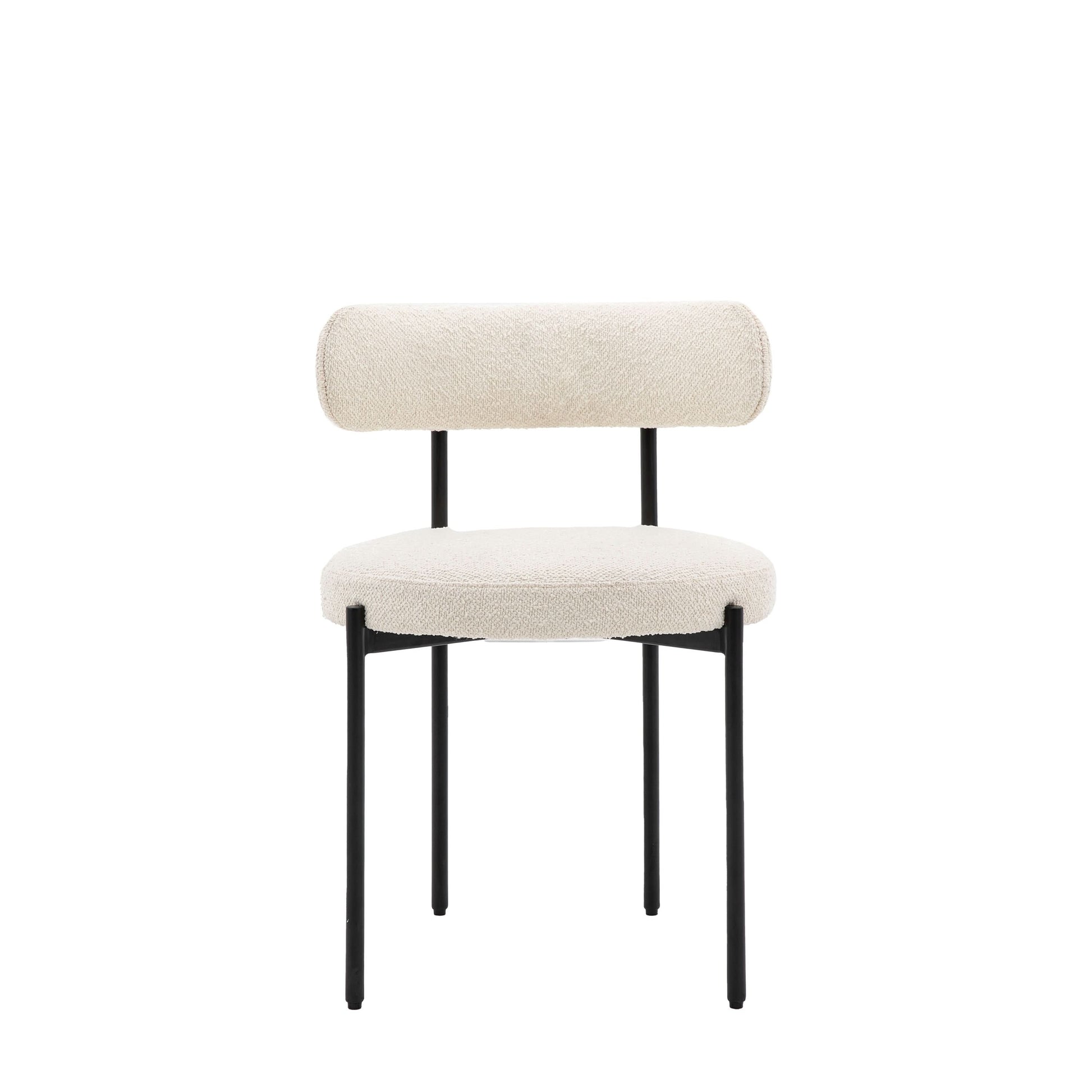 Aveley Dining Chair 2pk in Vanilla - CLEARANCE - BRAND NEW BOXED   Nicholas John Interiors