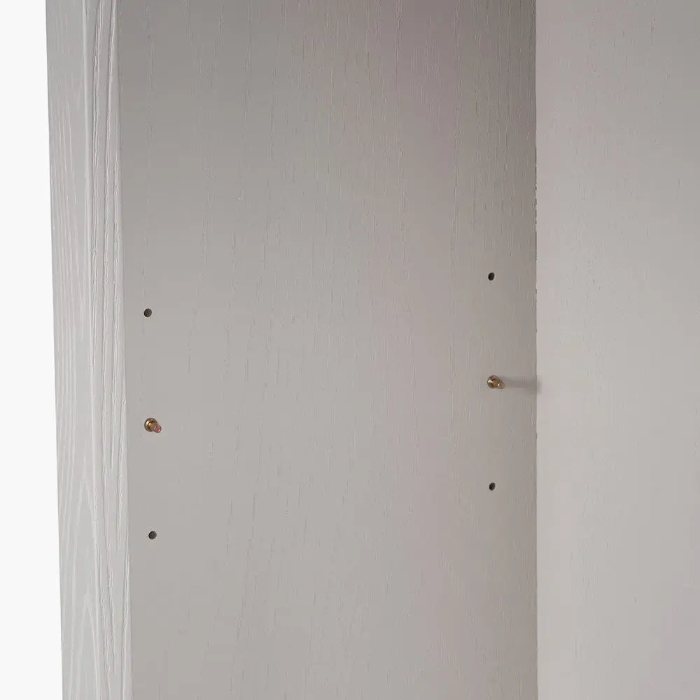 Fairford Parchment White Pine and Oak Wood 5 Shelf Unit   Nicholas John Interiors