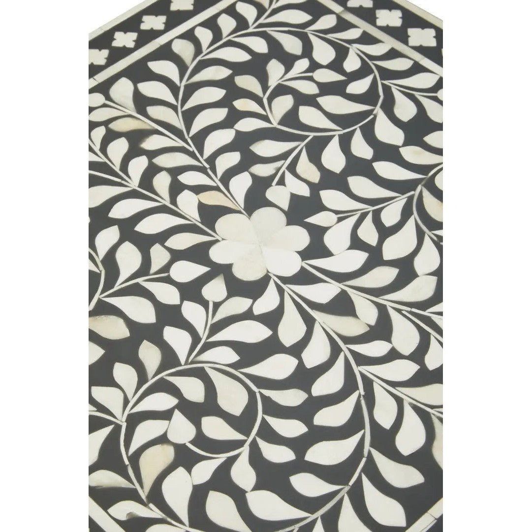 Fazion 2 Drawer Bone Inlay Side Table   Nicholas John Interiors