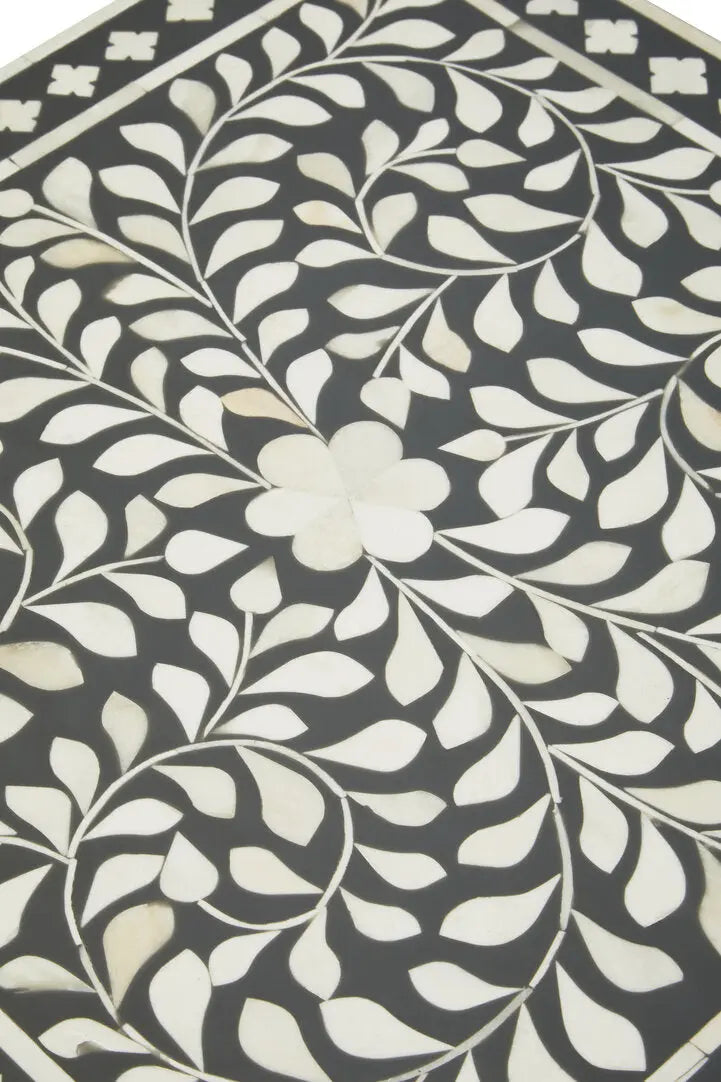 Fazion 2 Drawer Bone Inlay Side Table   Nicholas John Interiors