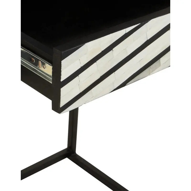 Fazion Bone Inlay Console Table with Two Drawers   Nicholas John Interiors