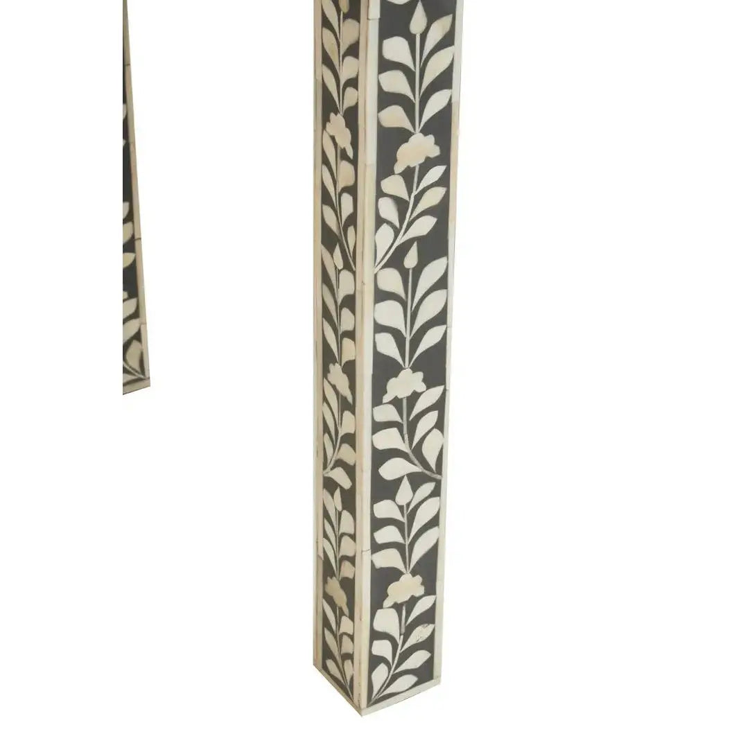 Fazion Bone Inlay Desk with 3 Drawers   Nicholas John Interiors
