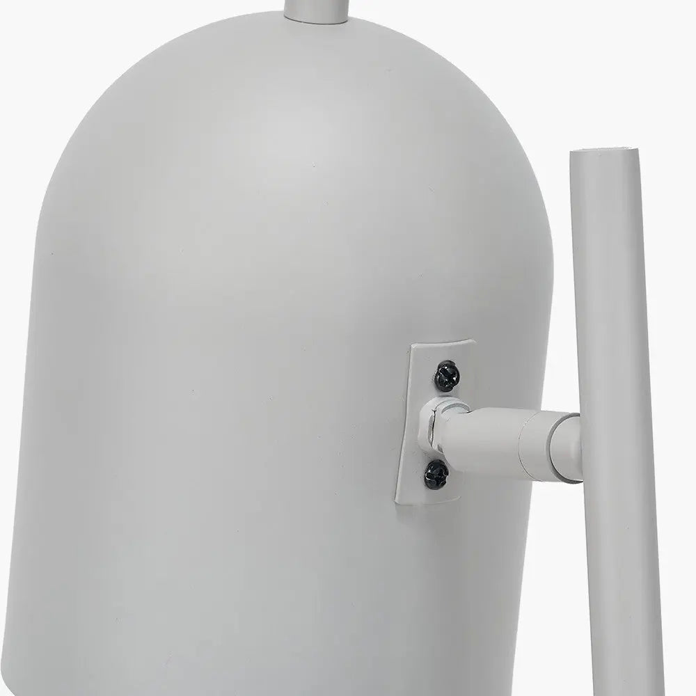 Finn Grey Metal Cloche Headed Table Lamp  Nicholas John Interiors