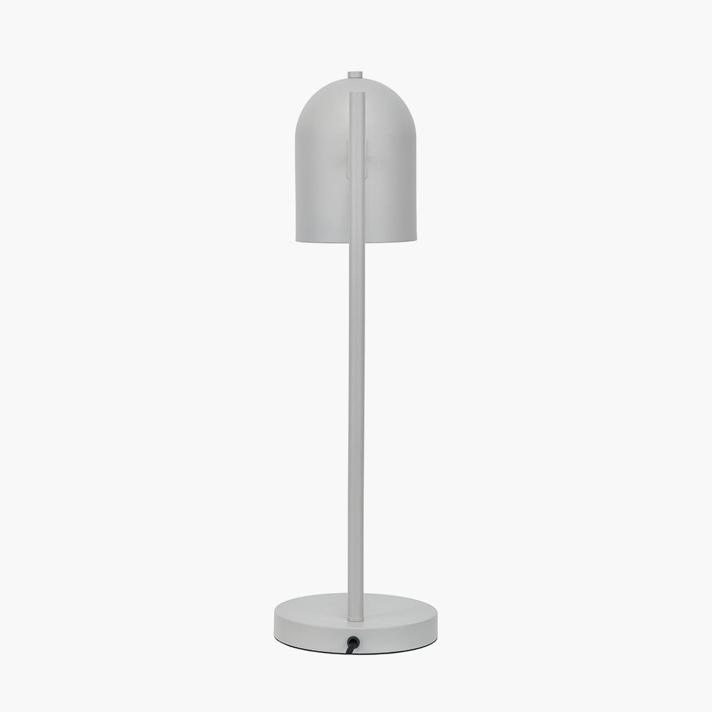 Finn Grey Metal Cloche Headed Table Lamp  Nicholas John Interiors