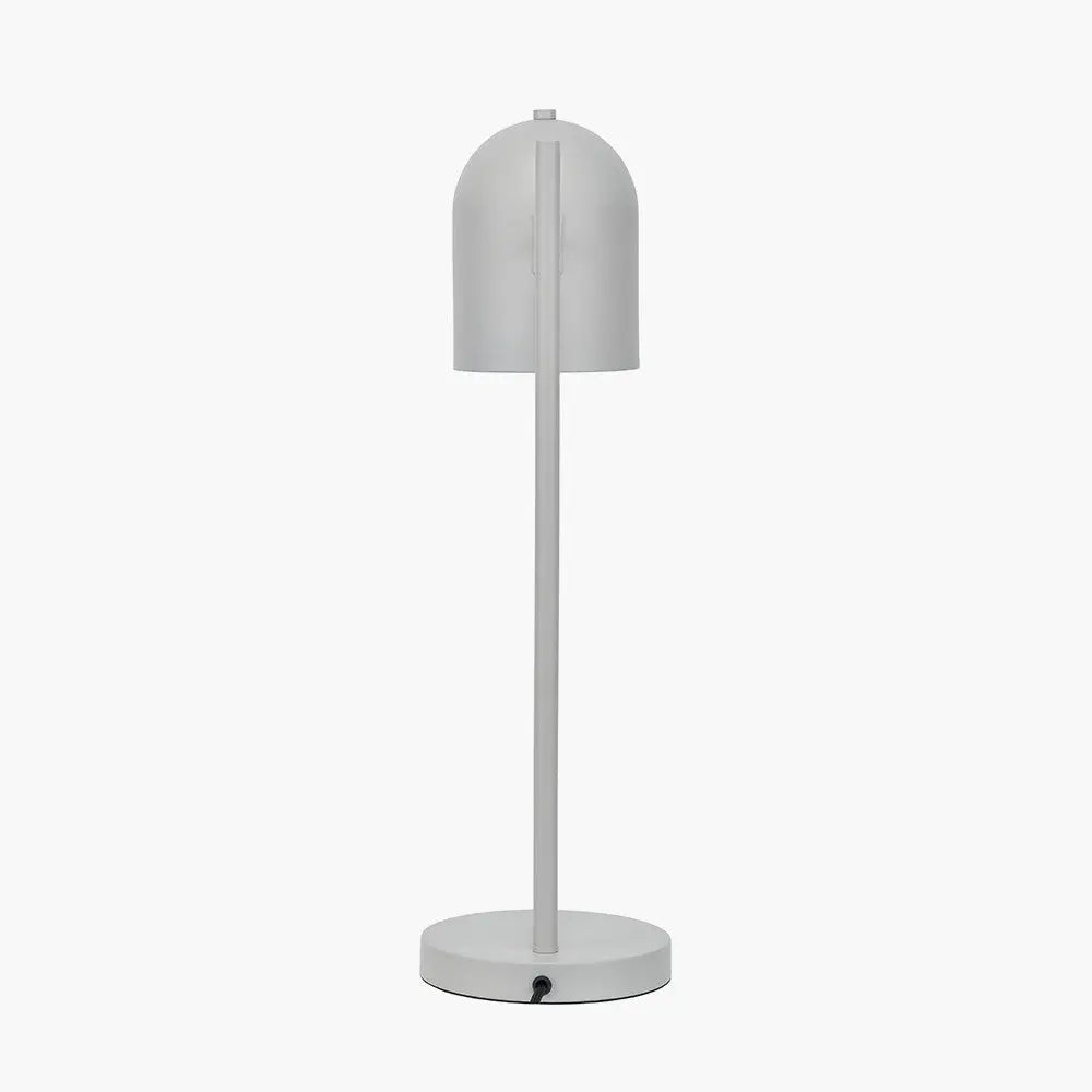 Finn Grey Metal Cloche Headed Table Lamp  Nicholas John Interiors