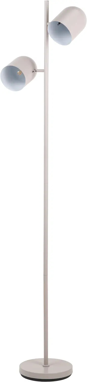 Finn Grey Metal Cloche Two Head Floor Lamp  Nicholas John Interiors