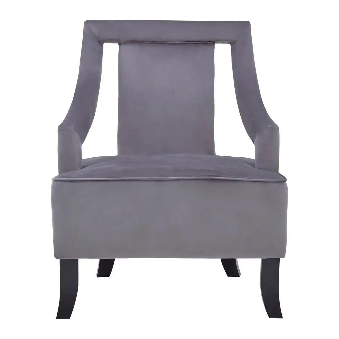 Fiora Grey Velvet Chair   Nicholas John Interiors