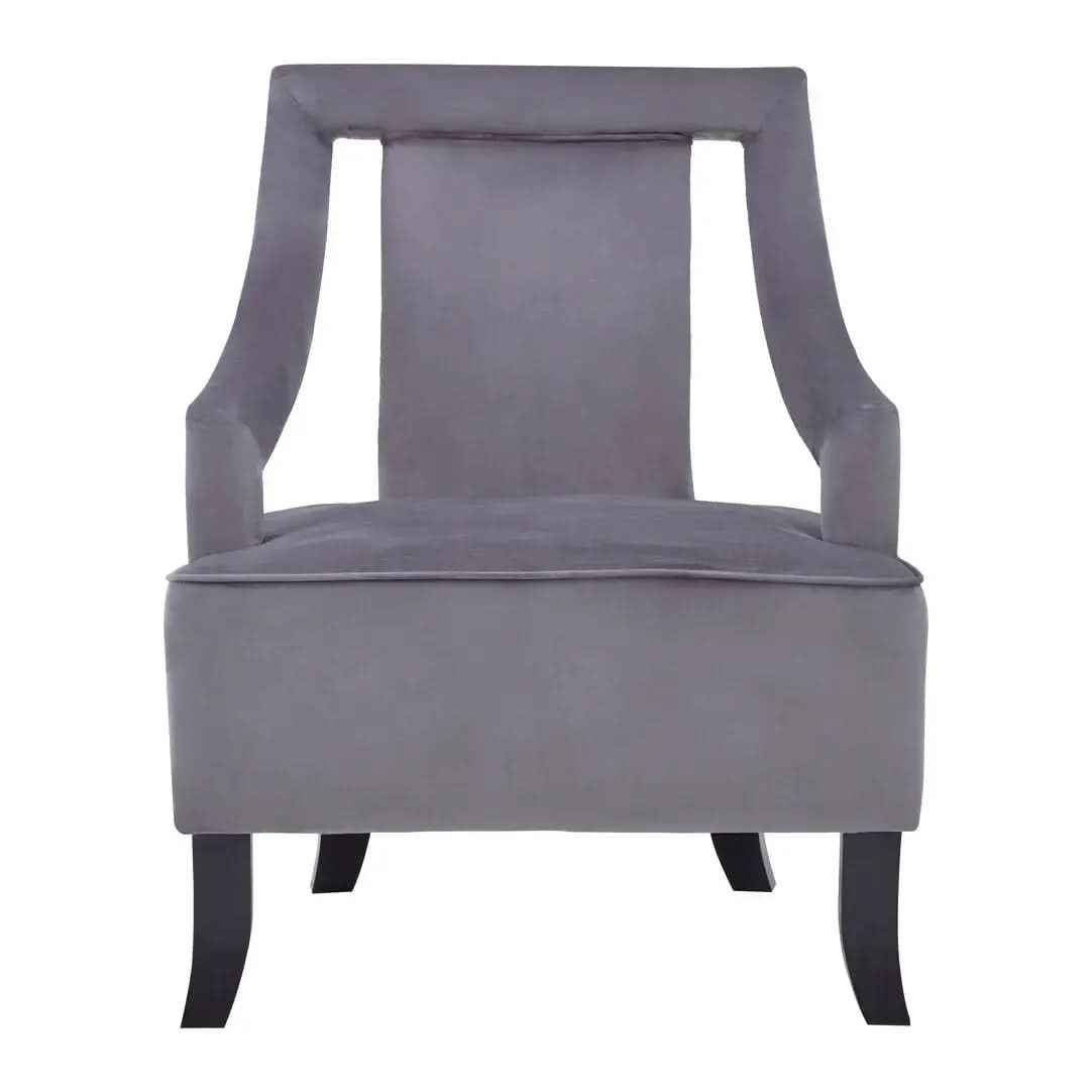 Fiora Grey Velvet Chair   Nicholas John Interiors