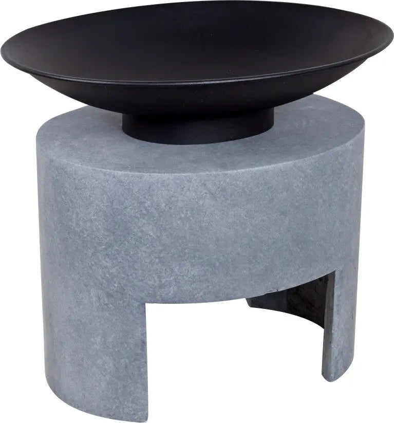 Fire Pit & Oval Console Cement  Nicholas John Interiors