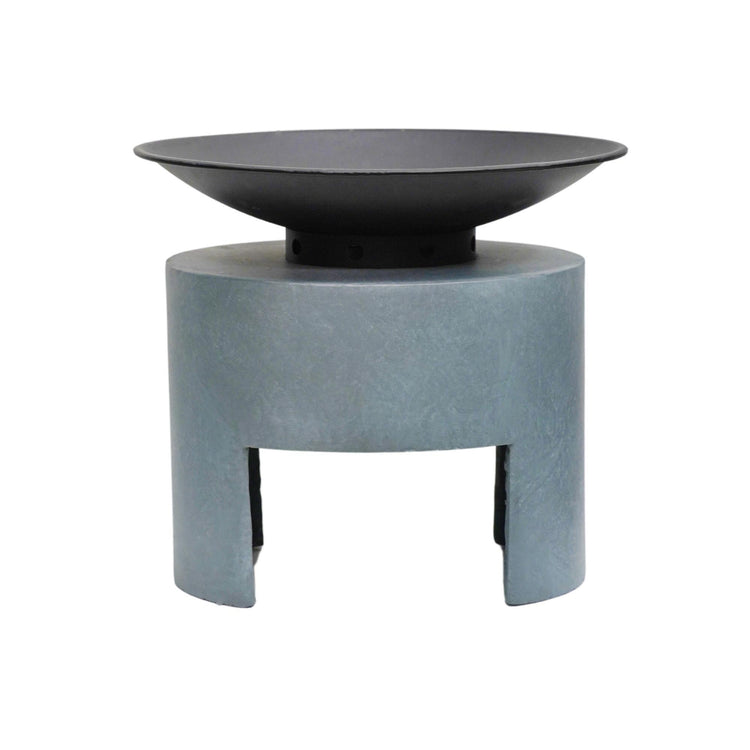 Fire Pit & Oval Console Cement  Nicholas John Interiors