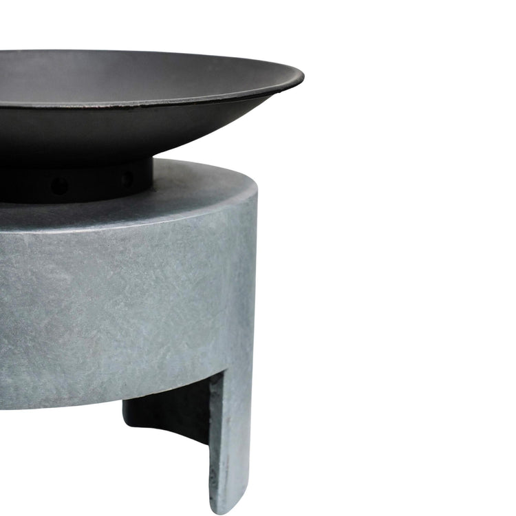 Fire Pit & Oval Console Cement  Nicholas John Interiors