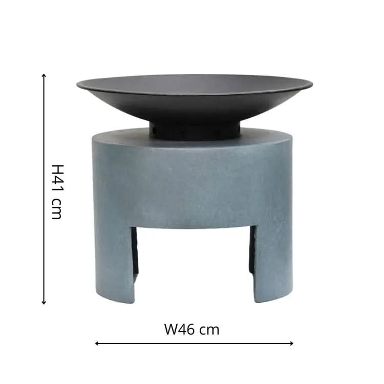 Fire Pit & Oval Console Cement  Nicholas John Interiors