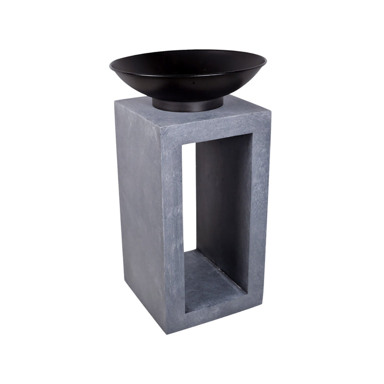 Fire Pit & Square Console Cement  Nicholas John Interiors