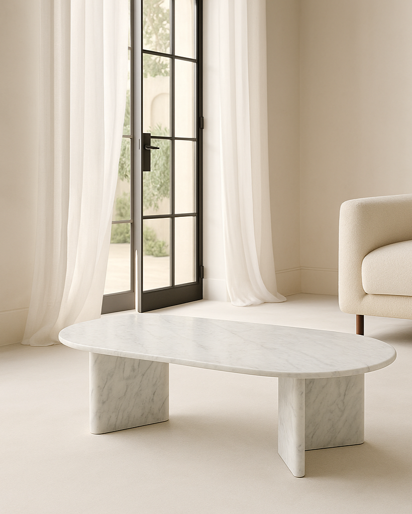 Tommy Franks Frieda Marble Coffee Table   Nicholas John Interiors