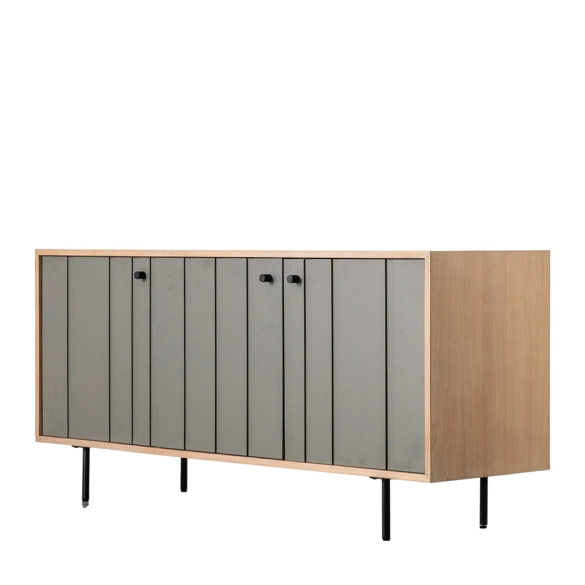Fujira 3 Door Sideboard in Grey   Nicholas John Interiors