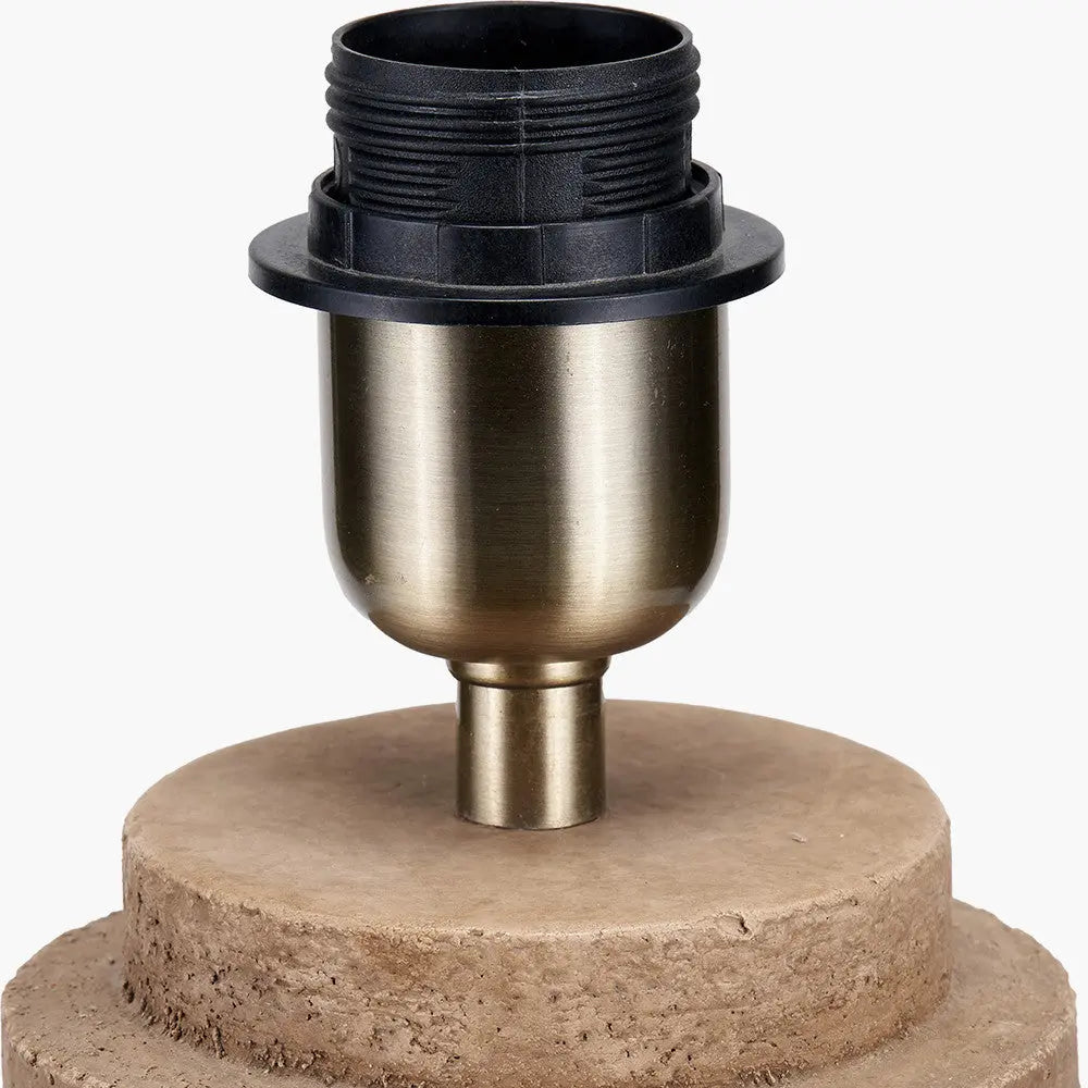 Gaiana Concrete Brown Stoneware Table Lamp Base  Nicholas John Interiors