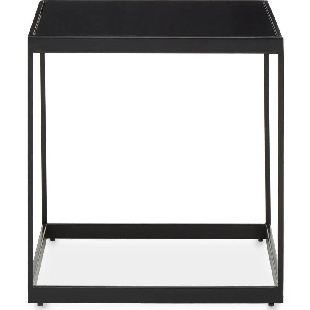 Ganova Black Square Side Table   Nicholas John Interiors