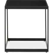 Ganova Black Square Side Table   Nicholas John Interiors
