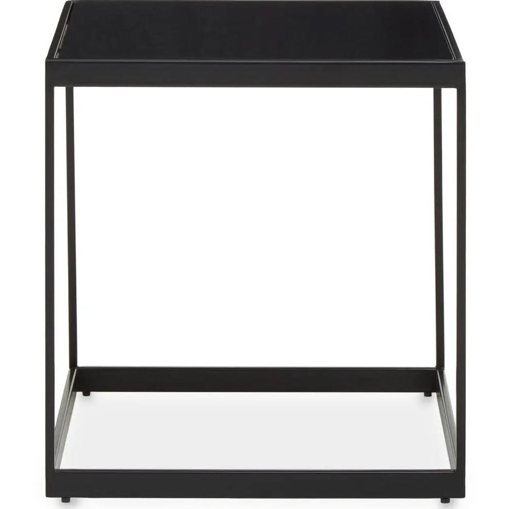 Ganova Black Square Side Table   Nicholas John Interiors