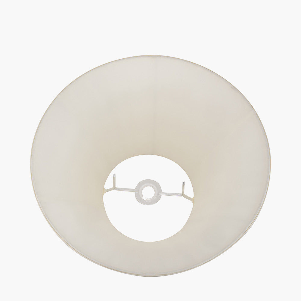 Garbo 45cm Cream Silk Mix Pinch Pleat Tapered Lampshade  Nicholas John Interiors