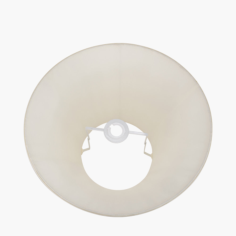 Garbo 45cm Cream Silk Mix Pinch Pleat Tapered Lampshade  Nicholas John Interiors