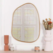 Gold Framed Asymmetrical Wall Mirror   Nicholas John Interiors