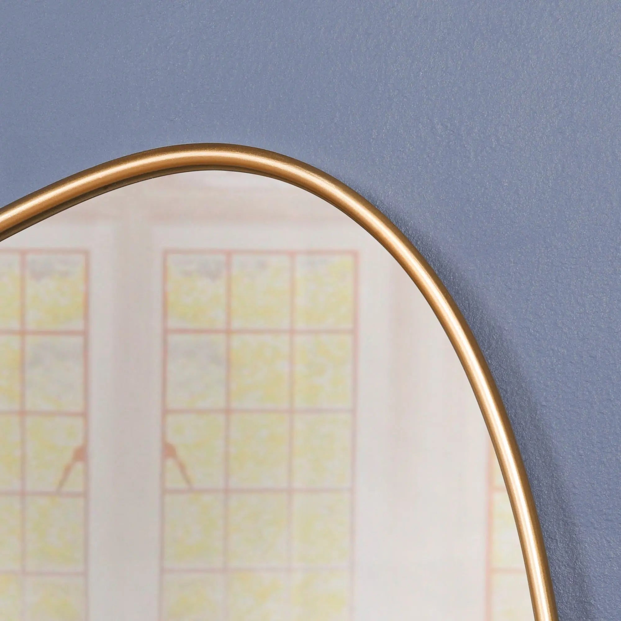 Gold Framed Asymmetrical Wall Mirror   Nicholas John Interiors