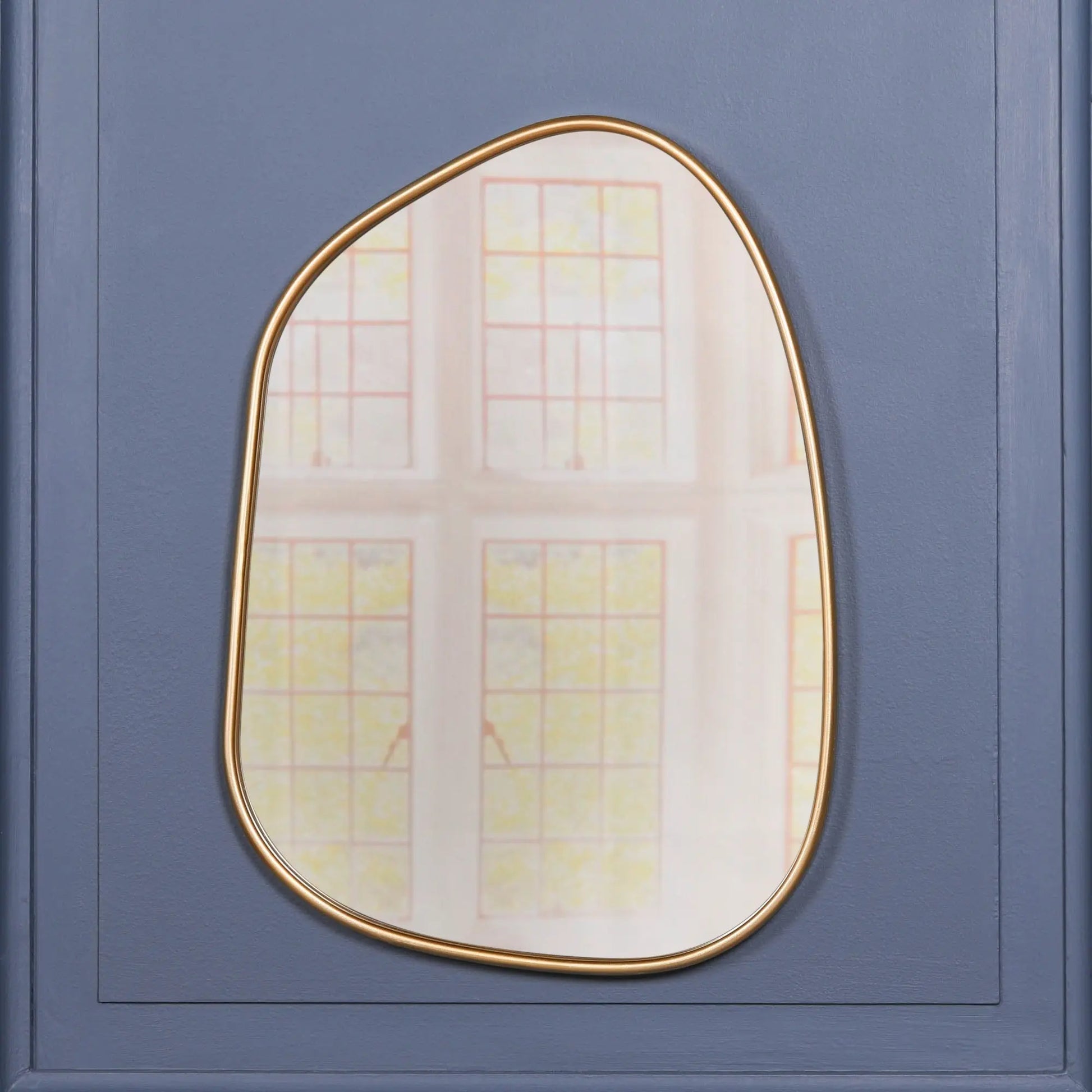 Gold Framed Asymmetrical Wall Mirror   Nicholas John Interiors