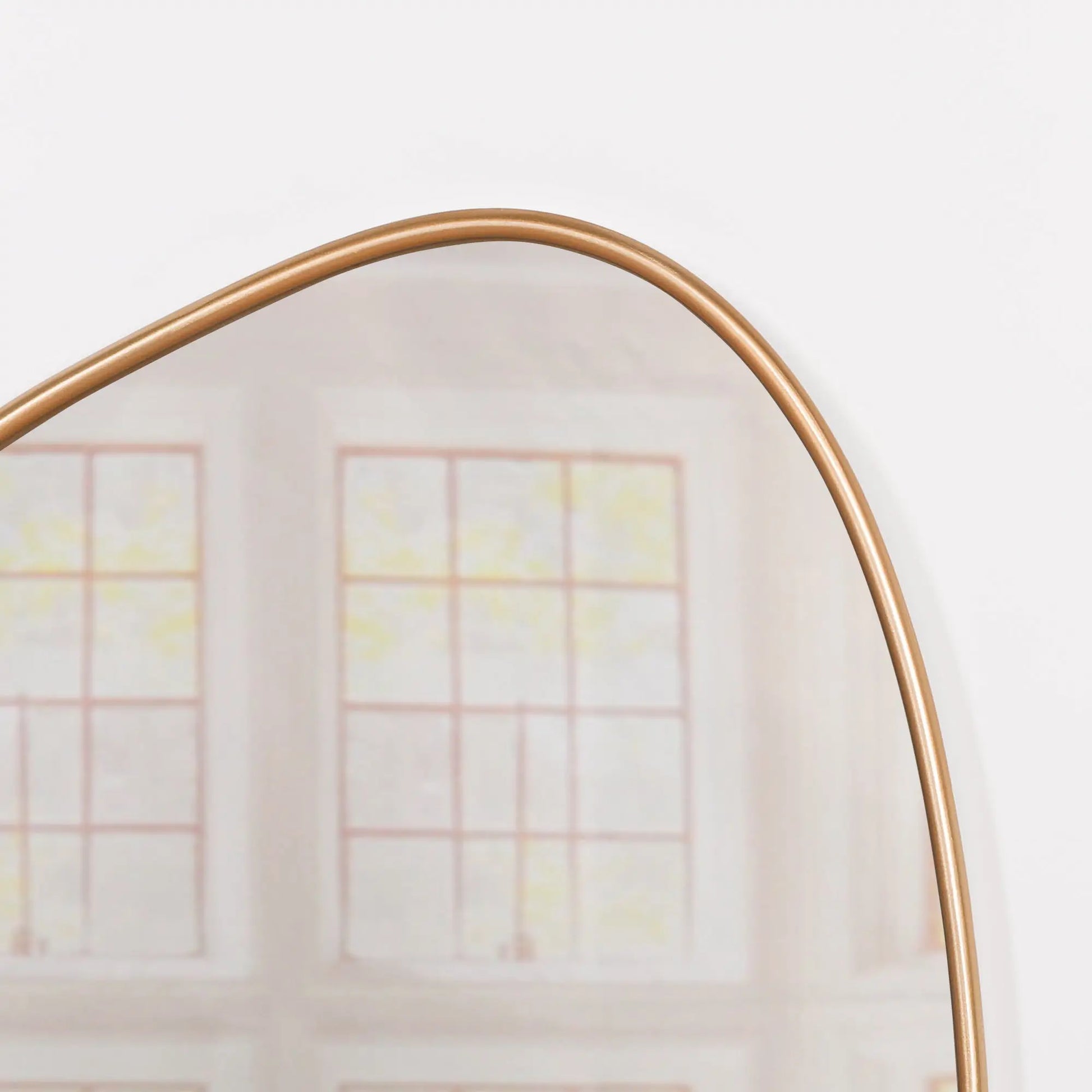 Gold Framed Asymmetrical Wall Mirror   Nicholas John Interiors