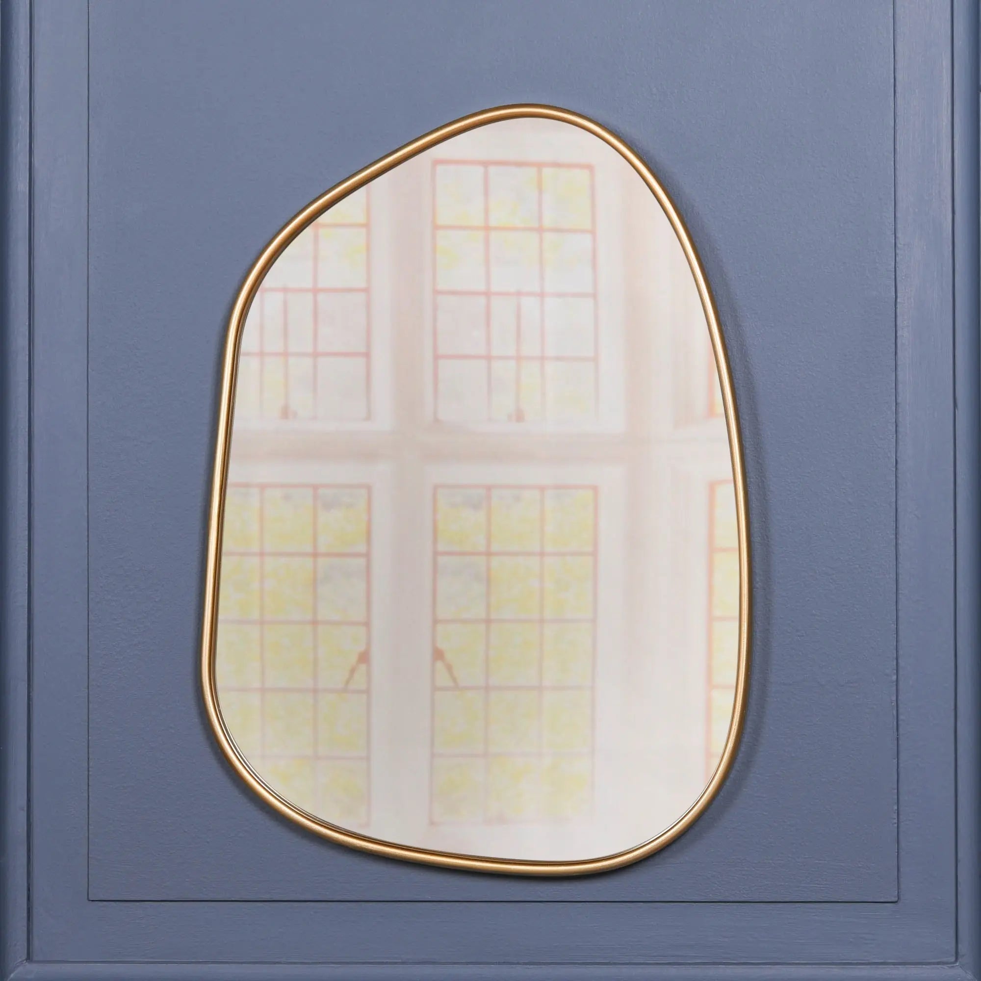 Gold Framed Asymmetrical Wall Mirror   Nicholas John Interiors