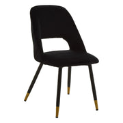 Grayson Black Velvet Dining Chair  Nicholas John Interiors