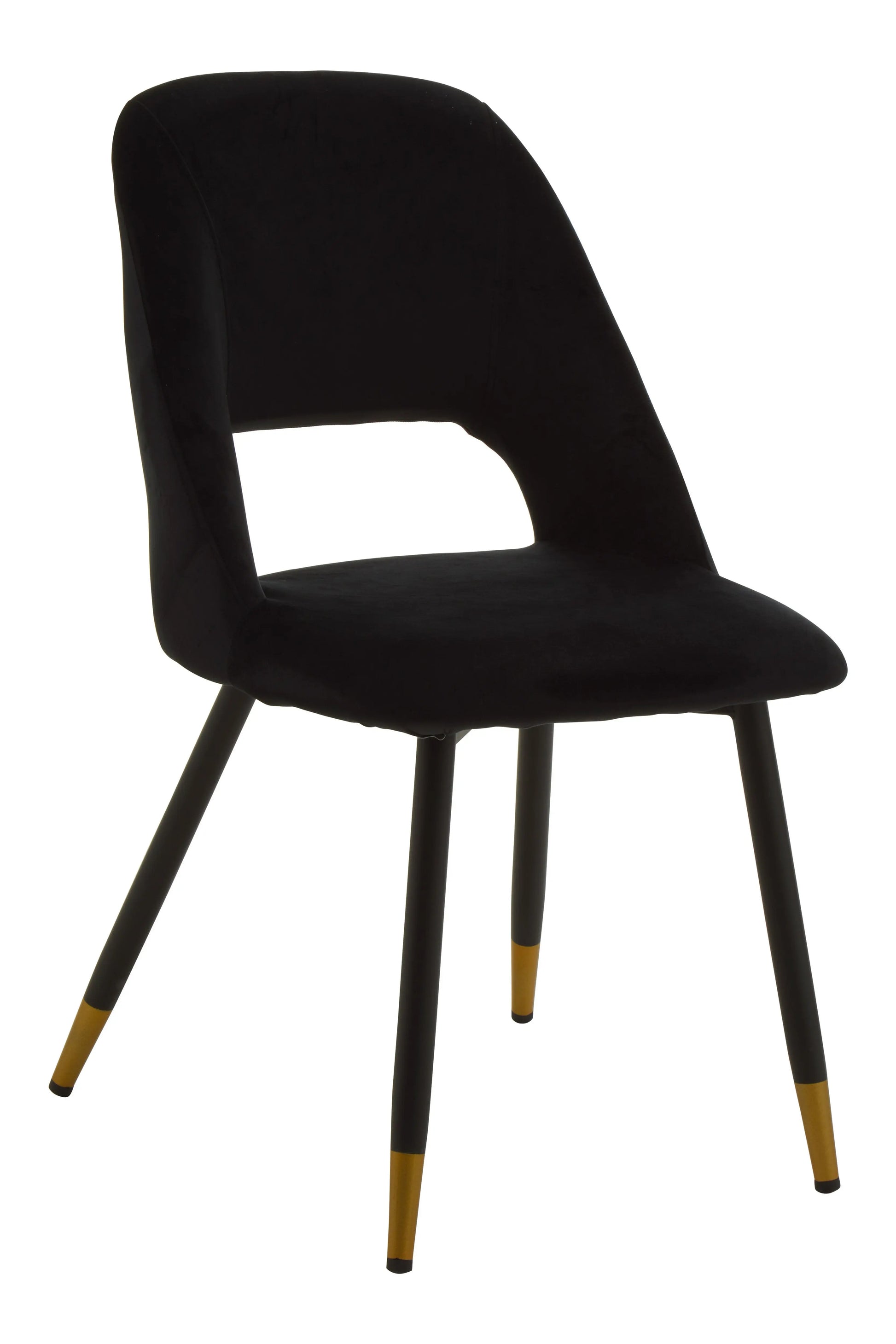 Grayson Black Velvet Dining Chair  Nicholas John Interiors