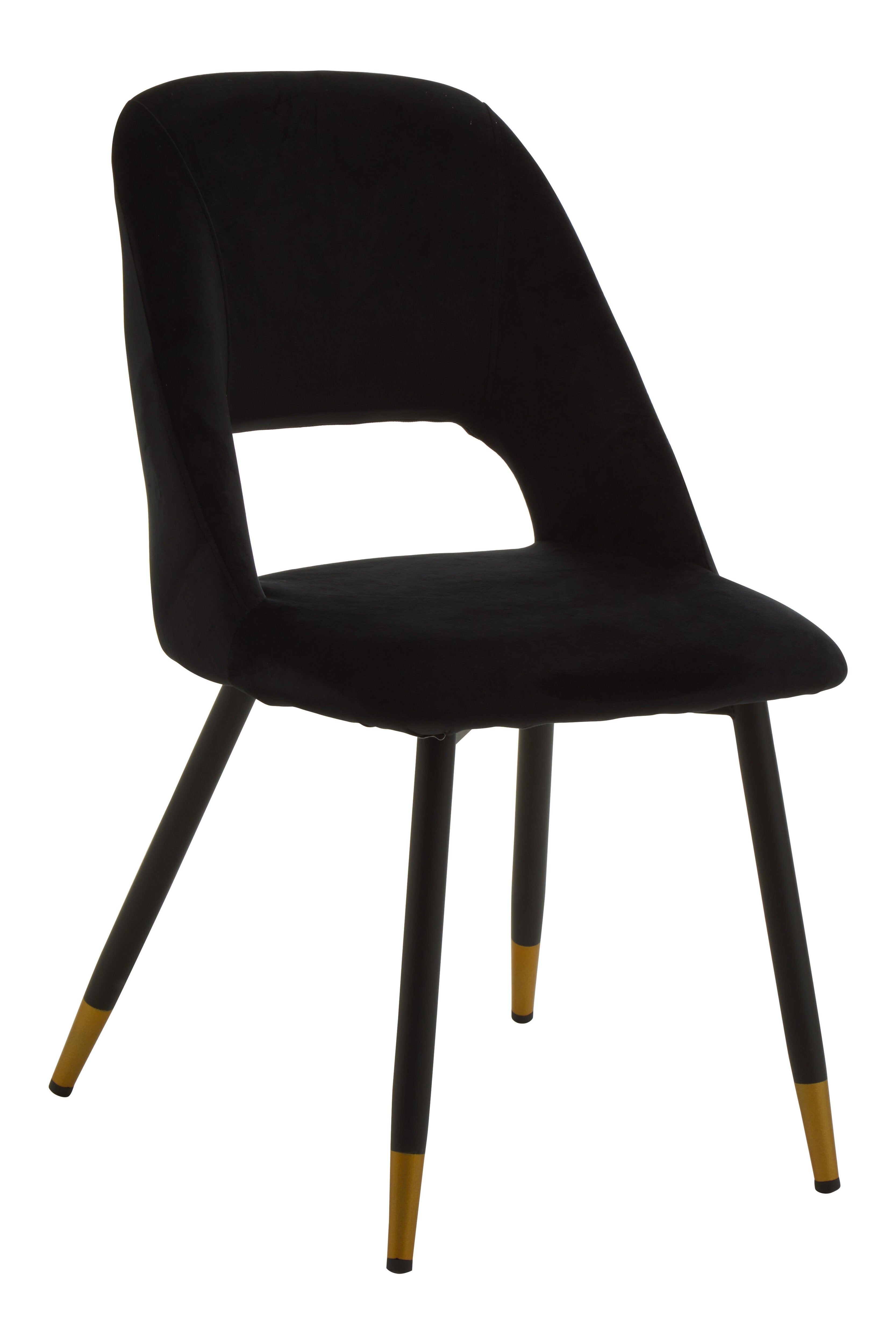 Warren Black Velvet Dining Chair