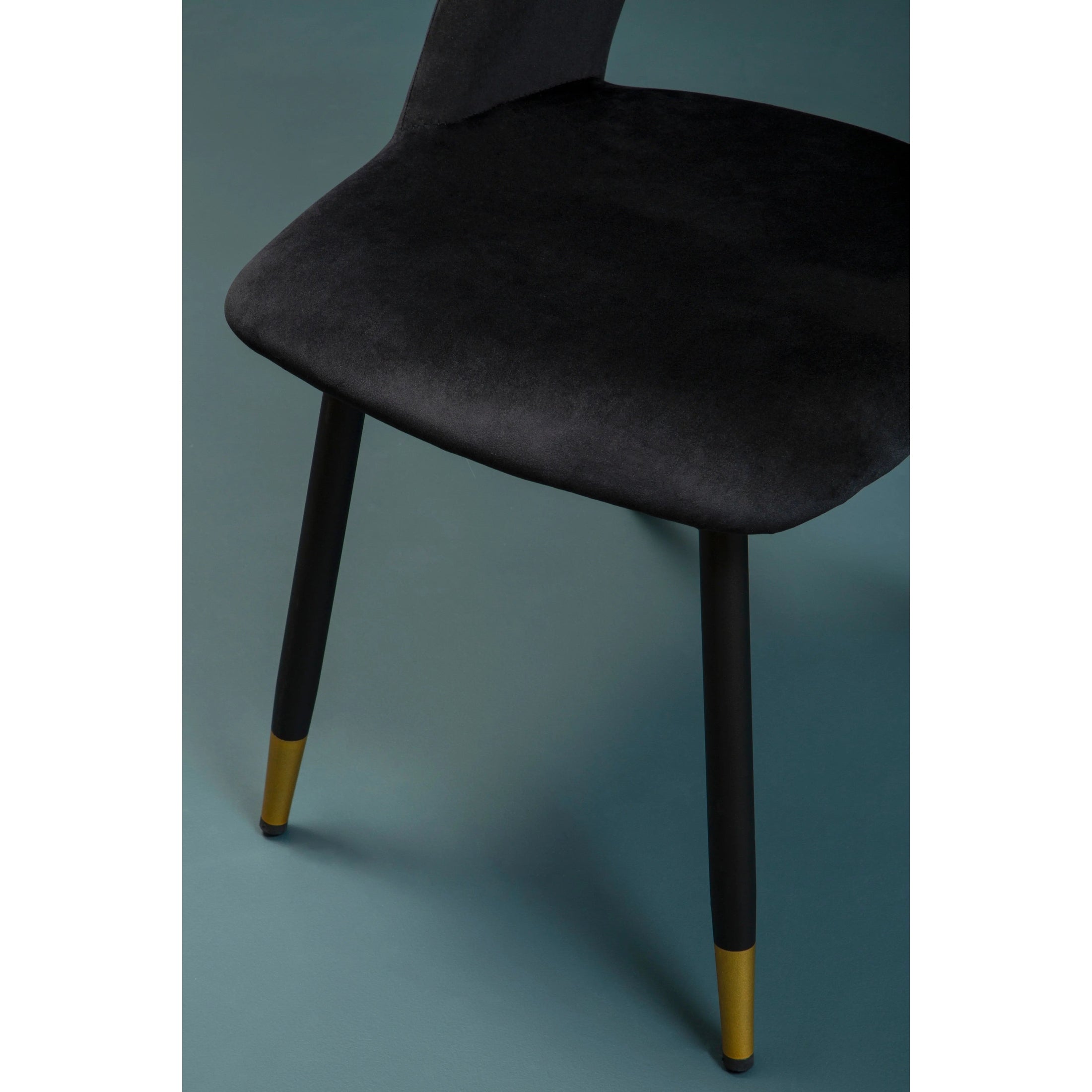 Grayson Black Velvet Dining Chair  Nicholas John Interiors