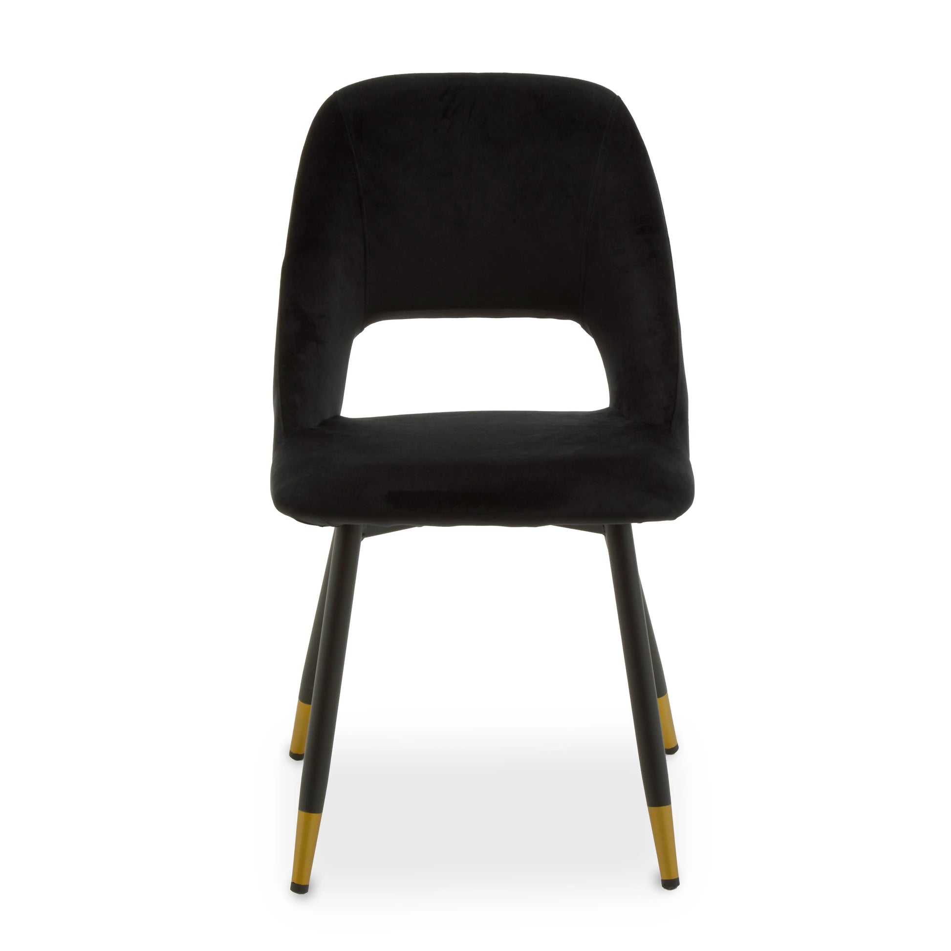 Grayson Black Velvet Dining Chair  Nicholas John Interiors