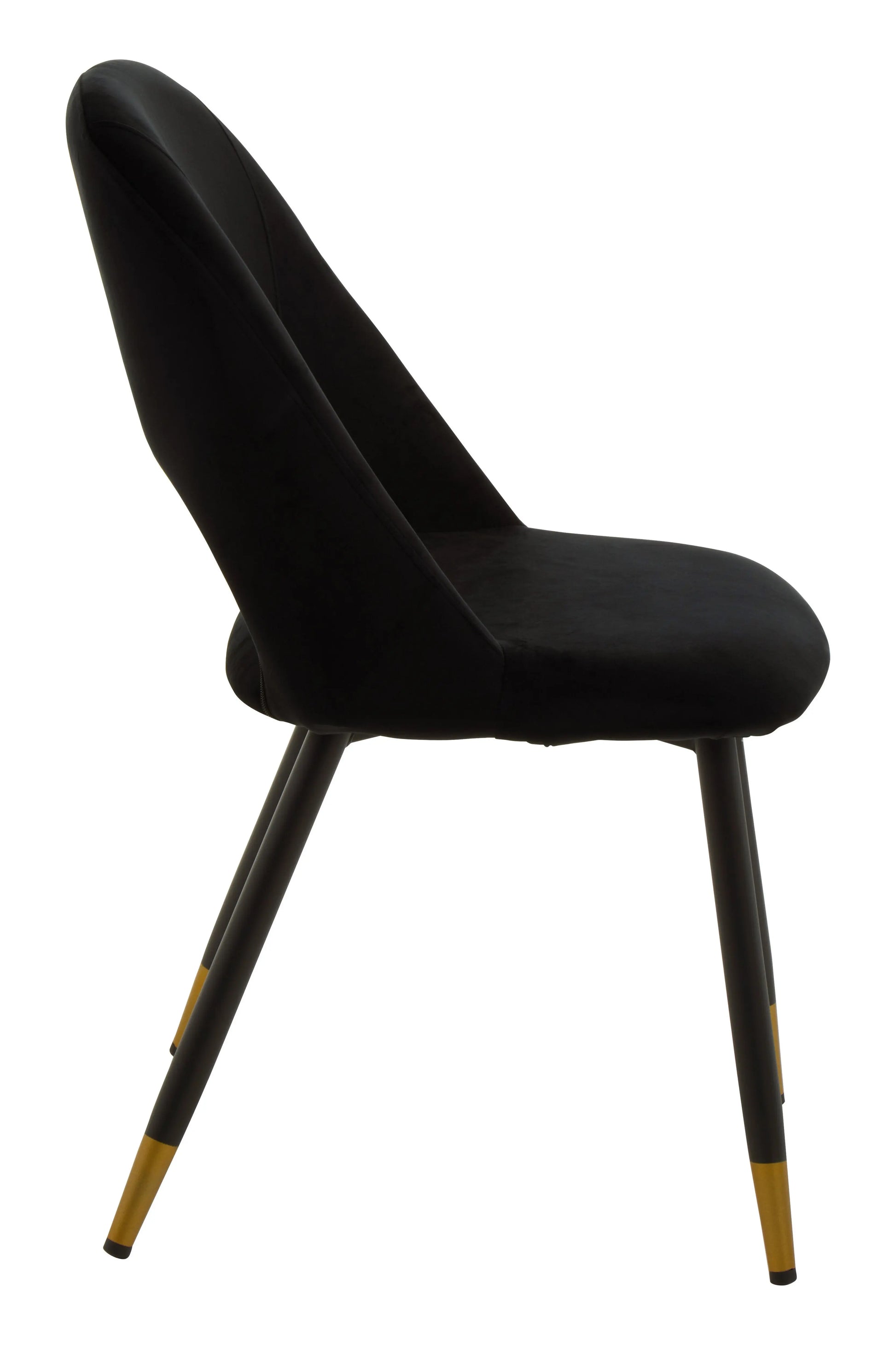 Grayson Black Velvet Dining Chair  Nicholas John Interiors