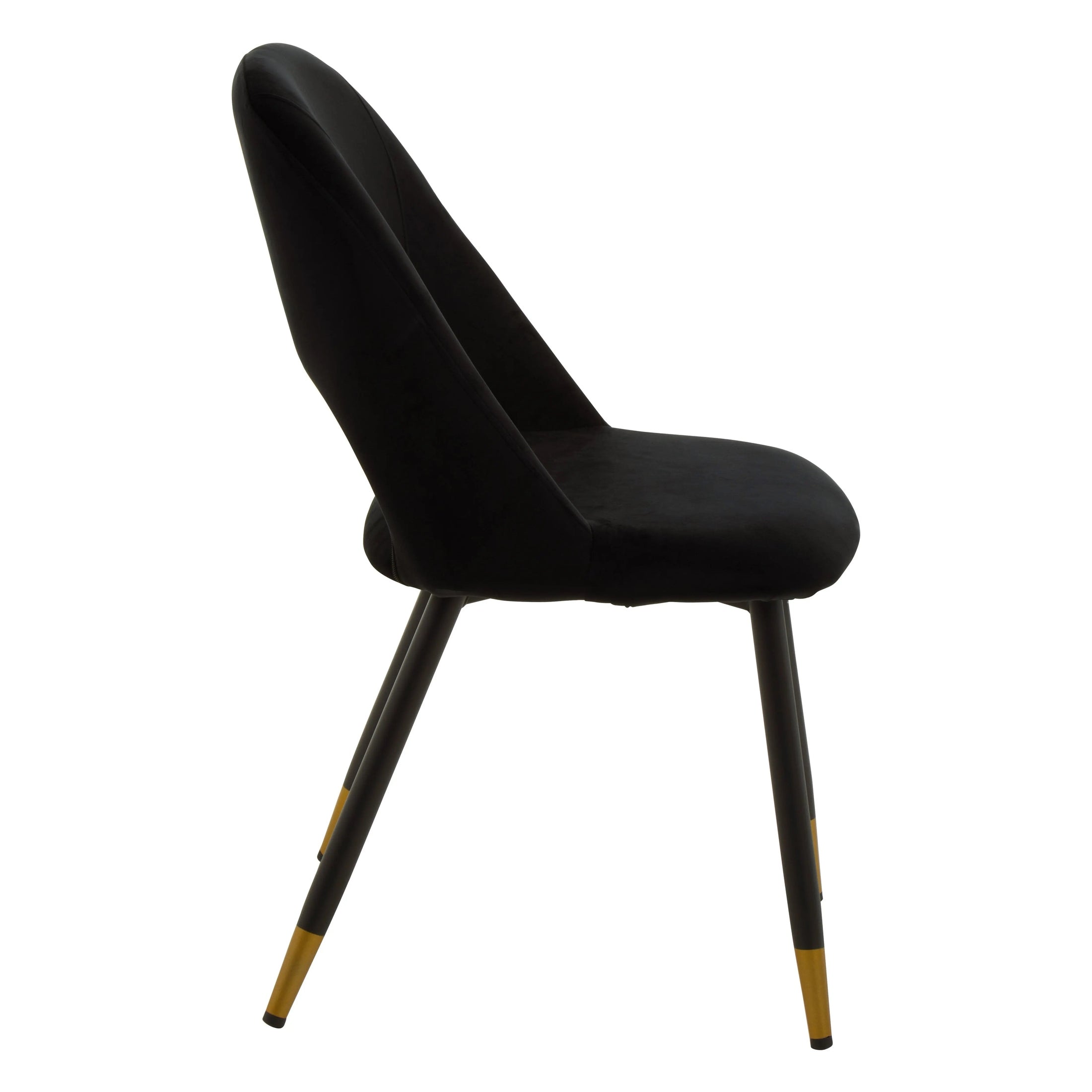 Grayson Black Velvet Dining Chair  Nicholas John Interiors